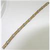 Image 3 : 14K Two-Toned Gold, Diamond Bracelet