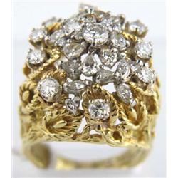 18K Yellow Gold Diamond Ring