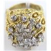 Image 2 : 18K Yellow Gold Diamond Ring
