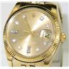 Image 2 : Rolex 18K Yellow Gold Diamond Mens Watch