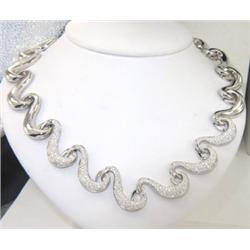 18K White Gold Diamond Necklace