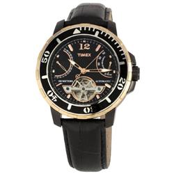 Timex Mens SL Automatic Black Leather Bracelet Watch T2M931