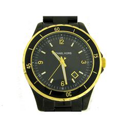 Michael Kors Women's MK5173 Black and Gold Madison 3 Hand Watch