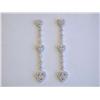 Image 2 : 14k White Gold Earrings with Diamonds