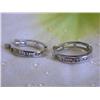 Image 2 : 14k White Gold Earrings with Diamonds