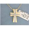 Image 1 : 14k Gold Necklace with Cross Pendant