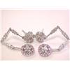 Image 1 : 18k Gold Earrings with Diamonds and Pink Gemstone