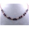 Image 3 : 14k Yellow Gold Necklace with Garnets