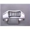 Image 1 : 14k White Gold Ring with Diamonds