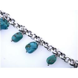 Sterling Silver Bracelet with Turquoise
