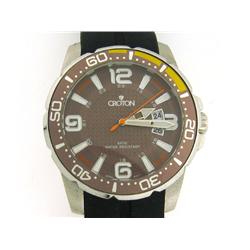 MENS CROTON RUBBER DATE WATCH