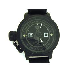 Christian Audigier Unisex ETE-115 Eternity Royal Black Ion-Plating Black Watch