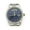 Image 1 : Jules Jurgensen Men's 7478WU Blue Dial Crystal Accented Watch