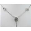 Image 3 : 18K White Gold Multi-color Diamond Necklace