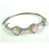 Image 2 : Judith Ripka 18K Gold/Silver, Pink Quartz Bangle