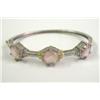 Image 4 : Judith Ripka 18K Gold/Silver, Pink Quartz Bangle