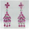 Image 1 : Silver Ruby Earrings