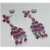 Image 2 : Silver Ruby Earrings