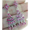 Image 3 : Silver Ruby Earrings