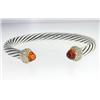 Image 1 : David Yurman Silver, Citrine & Yellow Sapphire Bangle.