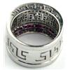 Image 3 : 18K White Gold Diamond & Ruby Ring
