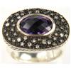 Image 1 : David Yurman Silver Diamond Amethyst Ring
