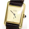 Image 3 : Cartier Silver Leather Strap Watch