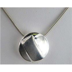 Tiffany & Co Silver Round Pendant Necklace