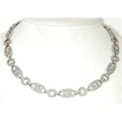 14K White Gold Diamond Necklace