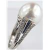 Image 2 : Platinum Pearl and Diamond Ring
