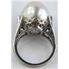Image 4 : Platinum Pearl and Diamond Ring