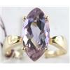 Image 1 : 14K Yellow Gold Amethyst Ring