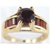 Image 1 : 10K Yellow Gold Garnet Ring
