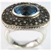 Image 1 : David Yurman Silver Diamond Blue Topaz Ring