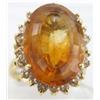 Image 1 : 14K Yellow Gold Citrine Diamond Ring