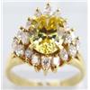 Image 1 : 18K Citrine Diamond Ring