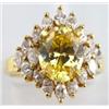 Image 2 : 18K Citrine Diamond Ring