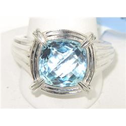 Charles Krypell Silver Blue Topaz Ring