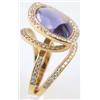 Image 2 : Yellow Gold Amethyst Diamond Ring