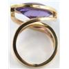 Image 4 : Yellow Gold Amethyst Diamond Ring