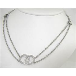 Movado 18K White Gold Diamond Necklace