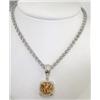 Image 1 : Charles Krypell Gold/Silver Citrine Diamond Necklace