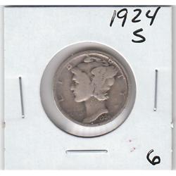 1924 S MERCURY DIME