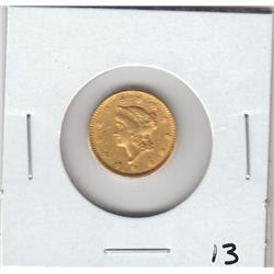 $1 GOLD DOLLAR 1851 TYPE 1