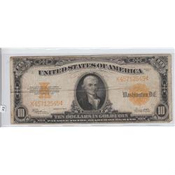 $10 1922 GOLD CERTIFICATE