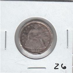 1857 O SEATED DIME