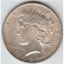 1924 SILVER PEACE DOLLAR HIGH GRADE