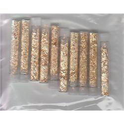 10 GLASS VIALS OF GOLD FLAKE