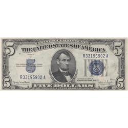 $5 SILVER CERTIFICATE 1934 EMBOSSED UNCIRCULATED