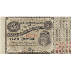 $5 BABY BOND LOUISIANA WITH COUPONS 187x